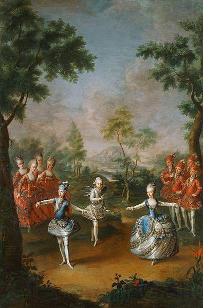 Johann Georg Weikert Fete Organized to Celebrate the Marriage of the Emperor Joseph II France oil painting art